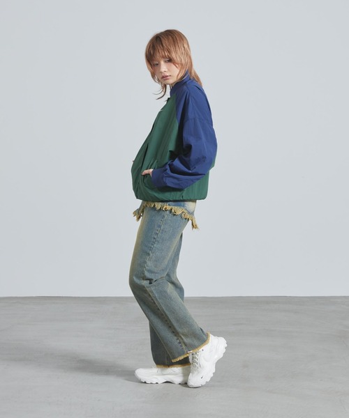 NIKE(ナイキ)の「ナイキ スポーツウェア ウィメンズ オーバーサイズド バーシティ ジャケット / Nike Sportswear Women's Oversized Varsity Jacket IF0333-323 Fir(ブルゾン・レディース・カモフラージュ・XL/L/XS/S/M)」の5枚目の写真