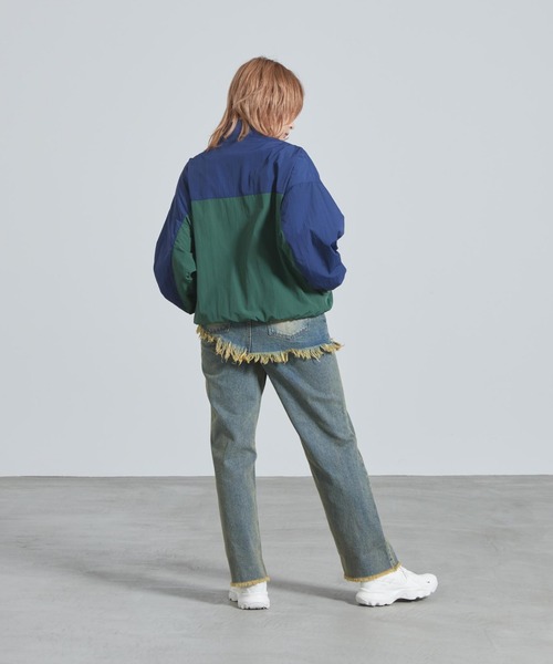 NIKE(ナイキ)の「ナイキ スポーツウェア ウィメンズ オーバーサイズド バーシティ ジャケット / Nike Sportswear Women's Oversized Varsity Jacket IF0333-323 Fir(ブルゾン・レディース・カモフラージュ・XL/L/XS/S/M)」の6枚目の写真