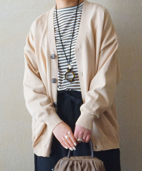 JOURNAL STANDARD LUXE（ジャーナルスタンダード　ラックス）の「コンパクトボーダー プルオーバー（Tシャツ/カットソー・レディース・ブラック/ブラウン・FREE）」の8枚目の写真