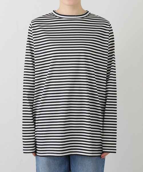 JOURNAL STANDARD LUXE（ジャーナルスタンダード　ラックス）の「コンパクトボーダー プルオーバー（Tシャツ/カットソー・レディース・ブラック/ブラウン・FREE）」の9枚目の写真