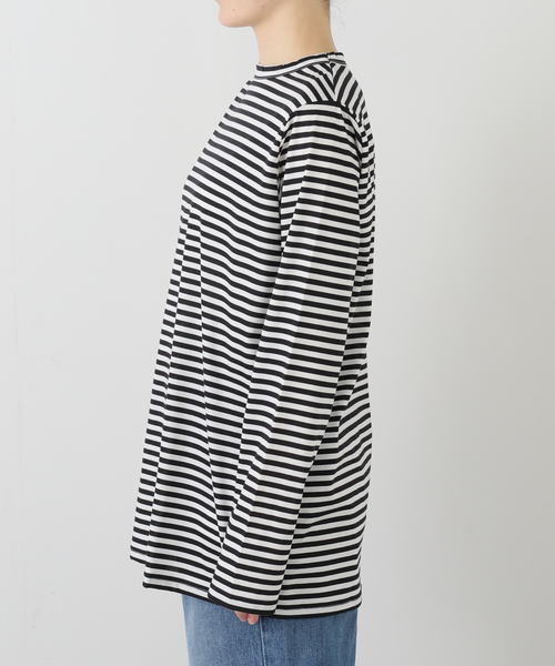 JOURNAL STANDARD LUXE（ジャーナルスタンダード　ラックス）の「コンパクトボーダー プルオーバー（Tシャツ/カットソー・レディース・ブラック/ブラウン・FREE）」の10枚目の写真