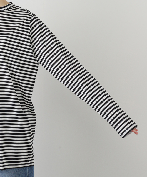 JOURNAL STANDARD LUXE（ジャーナルスタンダード　ラックス）の「コンパクトボーダー プルオーバー（Tシャツ/カットソー・レディース・ブラック/ブラウン・FREE）」の12枚目の写真