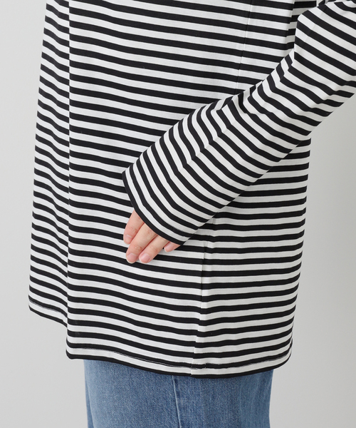 JOURNAL STANDARD LUXE（ジャーナルスタンダード　ラックス）の「コンパクトボーダー プルオーバー（Tシャツ/カットソー・レディース・ブラック/ブラウン・FREE）」の13枚目の写真