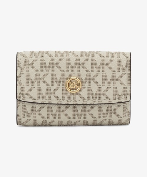 新品 MICHAEL KORS キーケース MK柄 白 付属完備 マイケルコース MICHAEL KORS キーケース （ホワイト系） -waja bazar