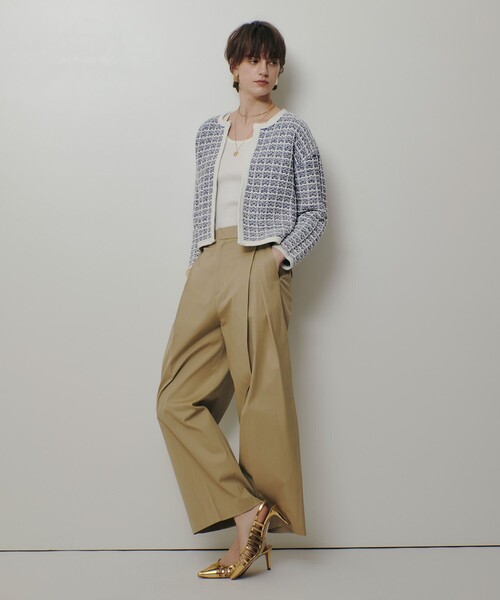 allureville（アルアバイル）の「チノボックスタックパンツ（その他パンツ・レディース・ベージュ/ブラック・1/2）」の16枚目の写真