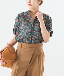 journal standard L'essage | DEVEAUXフラワー&チェック/無地タックスリーブシャツ(シャツ/ブラウス)