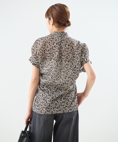 journal standard L'essage(ジャーナルスタンダードレサージュ)の「DEVEAUXフラワー&チェック/無地タックスリーブシャツ(シャツ/ブラウス・レディース・ブラック/ブルー系その他/ホワイト/ブラック系その他・FREE)」の14枚目の写真