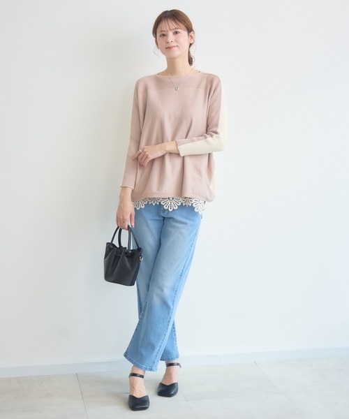 KATHARINE ROSS（キャサリンロス）の「【KATHARINE ROSS】スカラレーステレコプルオーバー（Tシャツ/カットソー・レディース・ホワイト/ベージュ・FREE）」の3枚目の写真