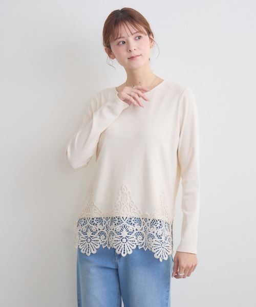 KATHARINE ROSS（キャサリンロス）の「【KATHARINE ROSS】スカラレーステレコプルオーバー（Tシャツ/カットソー・レディース・ホワイト/ベージュ・FREE）」の9枚目の写真