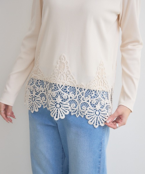 KATHARINE ROSS（キャサリンロス）の「【KATHARINE ROSS】スカラレーステレコプルオーバー（Tシャツ/カットソー・レディース・ホワイト/ベージュ・FREE）」の10枚目の写真