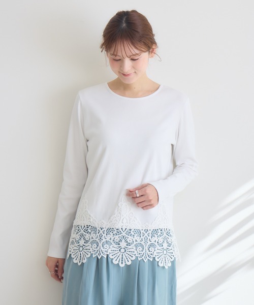 KATHARINE ROSS（キャサリンロス）の「【KATHARINE ROSS】スカラレーステレコプルオーバー（Tシャツ/カットソー・レディース・ホワイト/ベージュ・FREE）」の17枚目の写真