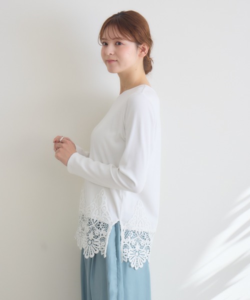 KATHARINE ROSS（キャサリンロス）の「【KATHARINE ROSS】スカラレーステレコプルオーバー（Tシャツ/カットソー・レディース・ホワイト/ベージュ・FREE）」の18枚目の写真