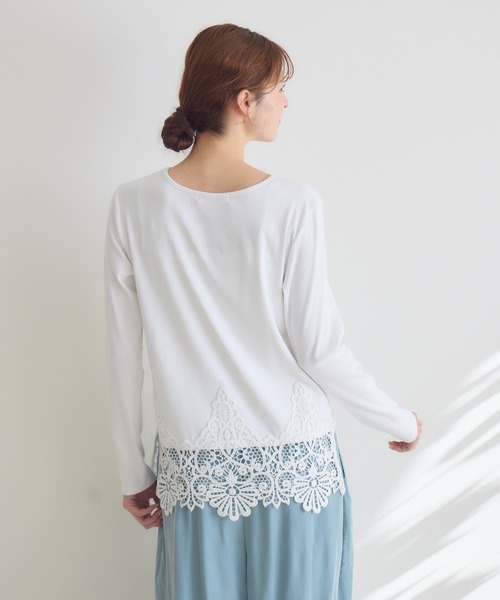 KATHARINE ROSS（キャサリンロス）の「【KATHARINE ROSS】スカラレーステレコプルオーバー（Tシャツ/カットソー・レディース・ホワイト/ベージュ・FREE）」の19枚目の写真