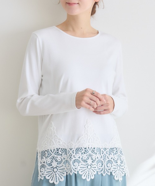 KATHARINE ROSS(キャサリンロス)の「【KATHARINE ROSS】スカラレーステレコプルオーバー(Tシャツ/カットソー・レディース・ホワイト/ベージュ・FREE)」の18枚目の写真