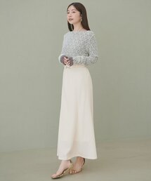 カットジョーゼットビットスカート