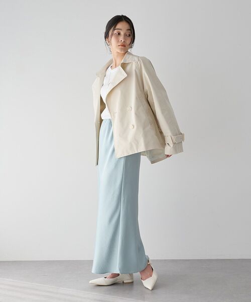 YECCA VECCA（イェッカヴェッカ）の「レースMIXショートトレンチコート（トレンチコート・レディース・ベージュ/ネイビー/アイボリー・FREE）」の18枚目の写真