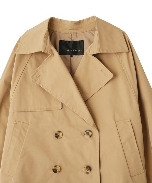 YECCA VECCA（イェッカヴェッカ）の「レースMIXショートトレンチコート（トレンチコート・レディース・ベージュ/ネイビー/アイボリー・FREE）」の15枚目の写真