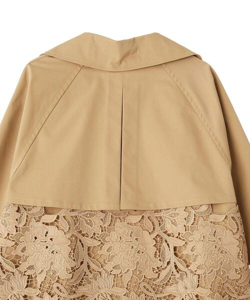 YECCA VECCA（イェッカヴェッカ）の「レースMIXショートトレンチコート（トレンチコート・レディース・ベージュ/ネイビー/アイボリー・FREE）」の18枚目の写真