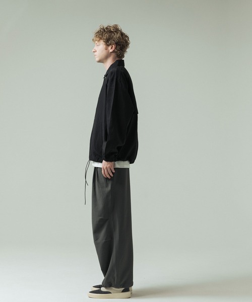 SLICK（スリック）の「【SLICK/スリック】Vintage Nylon Coach Jacket/ビンテージナイロンコーチジャケット（ブルゾン・メンズ・ブラック/オリーブ・1/3/2）」の14枚目の写真