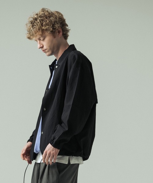 SLICK（スリック）の「【SLICK/スリック】Vintage Nylon Coach Jacket/ビンテージナイロンコーチジャケット（ブルゾン・メンズ・ブラック/オリーブ・1/3/2）」の5枚目の写真