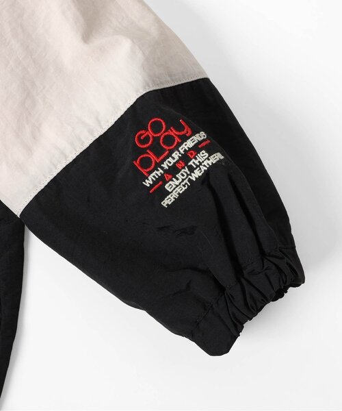 BREEZE（ブリーズ）の「切替ウィンドブレーカー(セットアップ可)_ジュニア対応（ナイロンジャケット・キッズ・オレンジ/ベージュ/サックスブルー/ブラック・130/140/80/90/100/110/120/150）」の7枚目の写真