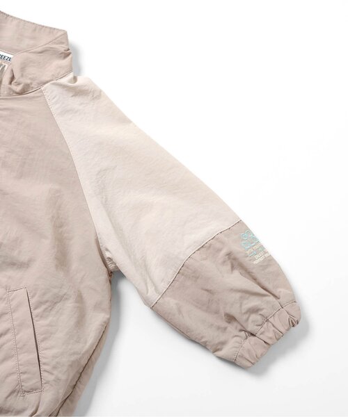 BREEZE（ブリーズ）の「切替ウィンドブレーカー(セットアップ可)_ジュニア対応（ナイロンジャケット・キッズ・オレンジ/ベージュ/サックスブルー/ブラック・130/140/80/90/100/110/120/150）」の11枚目の写真