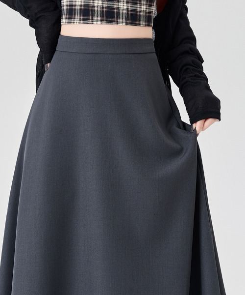 ReRe(リリ)の「Aライン×ミディ丈スカート(スカート・レディース・ブラウン/グレー/ブラック・SMALL/MEDIUM/LARGE/X-LARGE)」の9枚目の写真