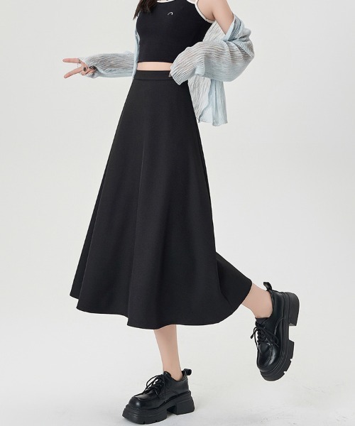 ReRe(リリ)の「Aライン×ミディ丈スカート(スカート・レディース・ブラウン/グレー/ブラック・SMALL/MEDIUM/LARGE/X-LARGE)」の16枚目の写真