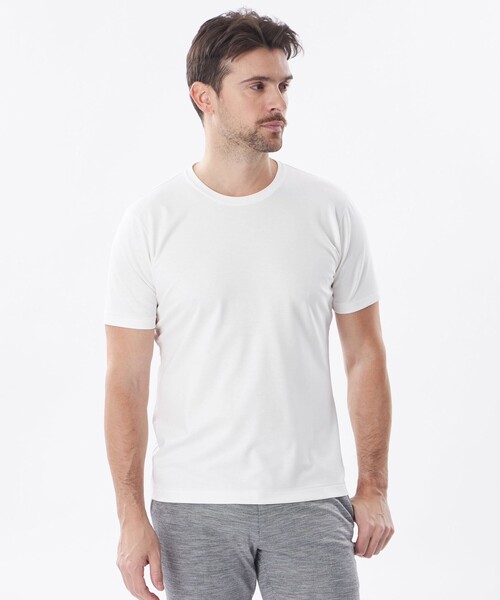 EPOCA UOMO(エポカウォモ)の「*Safari5月号掲載*ライトポンチカットソー(Tシャツ/カットソー・メンズ・グレー系その他/ブラック/ブラウン系その他4/ホワイト・48/46)」の1枚目の写真