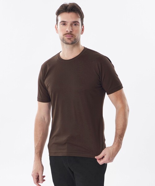 EPOCA UOMO(エポカウォモ)の「*Safari5月号掲載*ライトポンチカットソー(Tシャツ/カットソー・メンズ・グレー系その他/ブラック/ブラウン系その他4/ホワイト・48/46)」の4枚目の写真