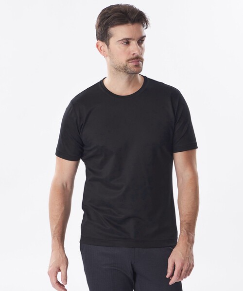 EPOCA UOMO(エポカウォモ)の「*Safari5月号掲載*ライトポンチカットソー(Tシャツ/カットソー・メンズ・グレー系その他/ブラック/ブラウン系その他4/ホワイト・48/46)」の2枚目の写真
