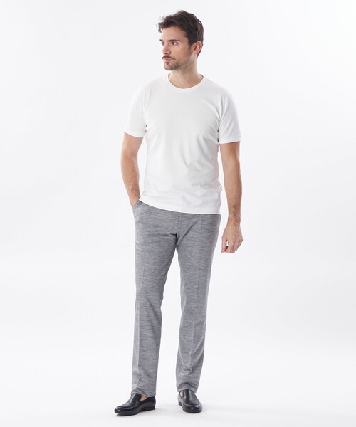 EPOCA UOMO(エポカウォモ)の「*Safari5月号掲載*ライトポンチカットソー(Tシャツ/カットソー・メンズ・グレー系その他/ブラック/ブラウン系その他4/ホワイト・48/46)」の5枚目の写真