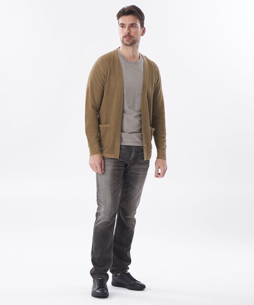 EPOCA UOMO(エポカウォモ)の「*Safari5月号掲載*ライトポンチカットソー(Tシャツ/カットソー・メンズ・グレー系その他/ブラック/ブラウン系その他4/ホワイト・48/46)」の7枚目の写真
