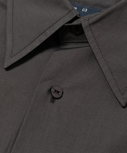 meanswhile（ミーンズワイル）の「Trinity Chambray Yoke Sleeve SH（シャツ/ブラウス・メンズ・ブラック/ダークグレー/ホワイト・2(M)/3(L)/1(S)）」の18枚目の写真