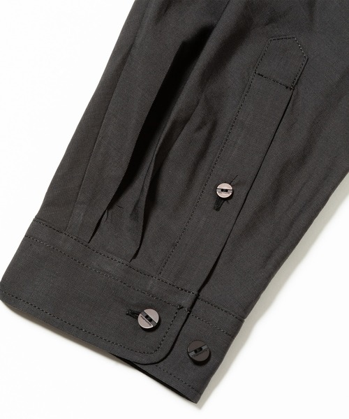 meanswhile（ミーンズワイル）の「Trinity Chambray Yoke Sleeve SH（シャツ/ブラウス・メンズ・ブラック/ダークグレー/ホワイト・2(M)/3(L)/1(S)）」の15枚目の写真