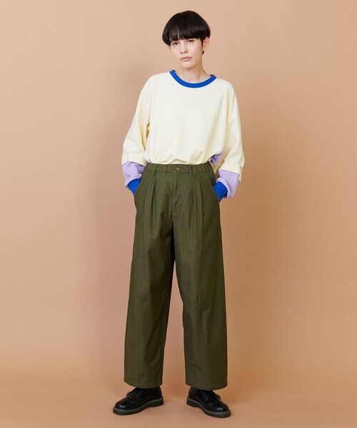 FRAPBOIS(フラボア)の「バックサテン パンツ(その他パンツ・レディース・ベージュ/グリーン・1/2/3/0)」の9枚目の写真