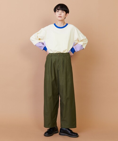 FRAPBOIS(フラボア)の「バックサテン パンツ(その他パンツ・レディース・ベージュ/グリーン・1/2/3/0)」の10枚目の写真