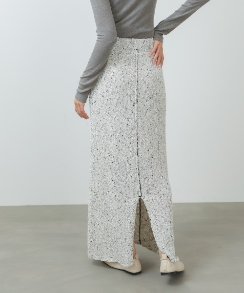 Bab(バブ)の「【セットアップ対応可能】【選べるサイズ展開】MIX編みラインニットスカート(スカート・レディース・ブラック/アイボリー・S/M)」の9枚目の写真