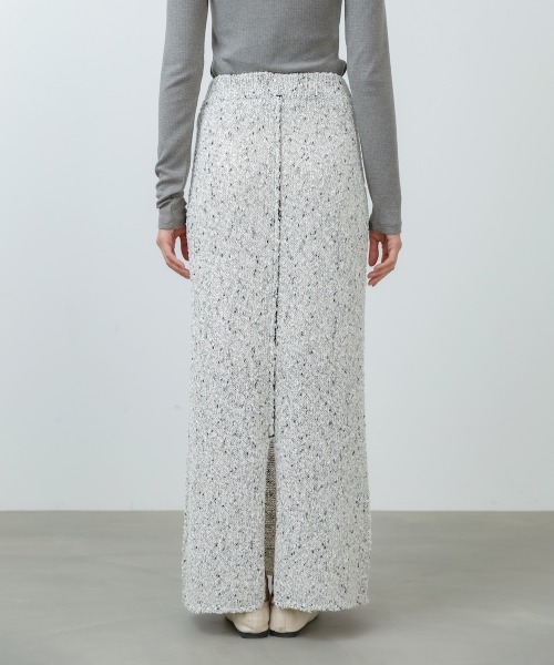 Bab(バブ)の「【セットアップ対応可能】【選べるサイズ展開】MIX編みラインニットスカート(スカート・レディース・ブラック/アイボリー・S/M)」の14枚目の写真