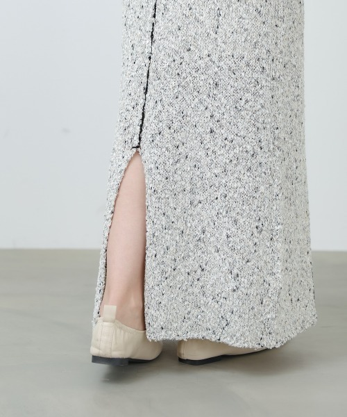 Bab(バブ)の「【セットアップ対応可能】【選べるサイズ展開】MIX編みラインニットスカート(スカート・レディース・ブラック/アイボリー・S/M)」の15枚目の写真