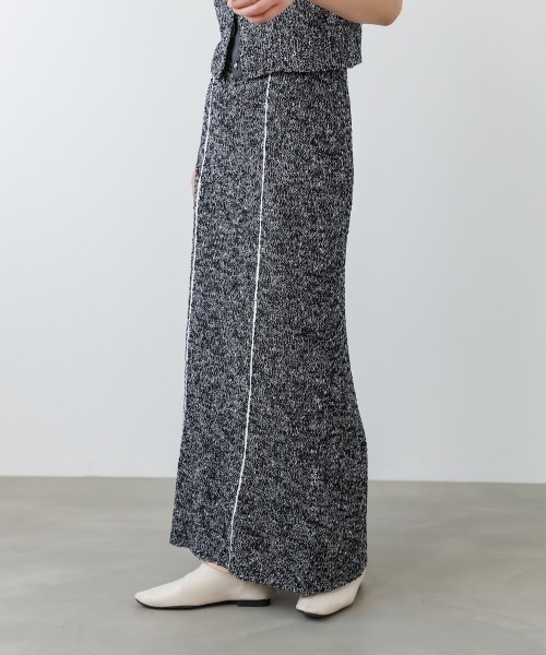 Bab(バブ)の「【セットアップ対応可能】【選べるサイズ展開】MIX編みラインニットスカート(スカート・レディース・ブラック/アイボリー・S/M)」の18枚目の写真