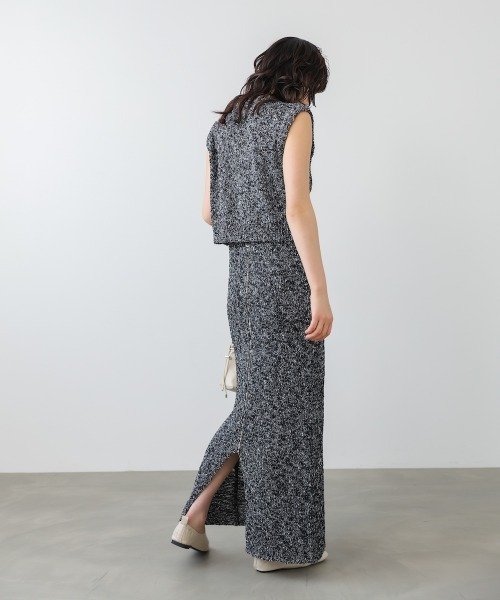 Bab(バブ)の「【セットアップ対応可能】【選べるサイズ展開】MIX編みラインニットスカート(スカート・レディース・ブラック/アイボリー・S/M)」の19枚目の写真