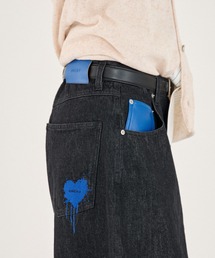 ONCILY（オンシェリー）の「MELTING HEART WIDE DENIM PANTS / メルティングハートワイドデニムパンツ（デニムパンツ）」