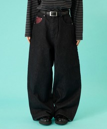 ONCILY（オンシェリー）の「MELTING HEART WIDE DENIM PANTS / メルティングハートワイドデニムパンツ（デニムパンツ）」