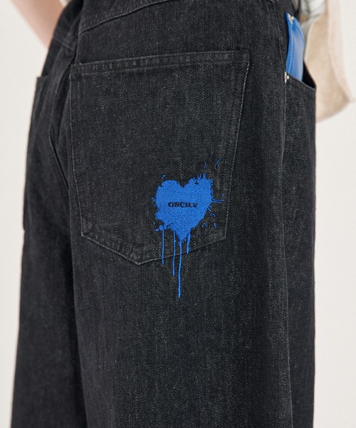 ONCILY(オンシェリー)の「MELTING HEART WIDE DENIM PANTS / メルティングハートワイドデニムパンツ(デニムパンツ・メンズ・インディゴブルー/ブラック/ライトインディゴブルー/ブラック系その他/ナチュラル/ブラック系その他2/ブラウン/カーキ・SMALL/MEDIUM/LARGE)」の21枚目の写真