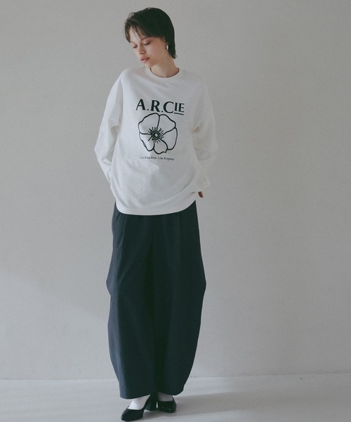 AMERICAN RAG CIE(アメリカンラグシー)の「【AMERICAN RAG CIE】 POPPYロンT(ユニセックス)(Tシャツ/カットソー・レディース・ブラック/グリーン/ホワイト・LARGE/MEDIUM)」の16枚目の写真
