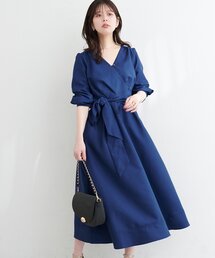 natural couture | リボン付きカシュクールワンピース(ワンピース)