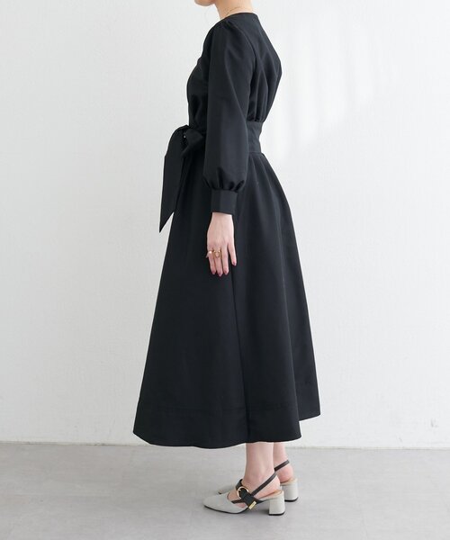 natural couture（ナチュラルクチュール）の「リボン付きカシュクールワンピース（ワンピース・レディース・ピンク/ネイビー/ブラック/ライトベージュ・FREE）」の10枚目の写真