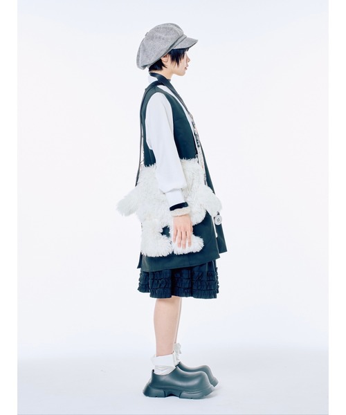 Never mind the XU / Chikashitsu+（ネバーマインド ザ エックスユー / チカシツプラス）の「【Nerd out XU】Big button newsboy cap / 【ナードアウトエックスユー】ビッグボタンニュースボーイキャップ <着用動画あり>（キャスケット・レディース・グレー・ONE SIZE）」の14枚目の写真