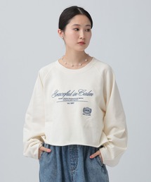 LEPSIM | ショート刺繍裏毛プルオーバー　645480(スウェット)